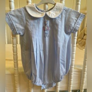 Remember Nguyen blue bubble with toy soldier embroidery